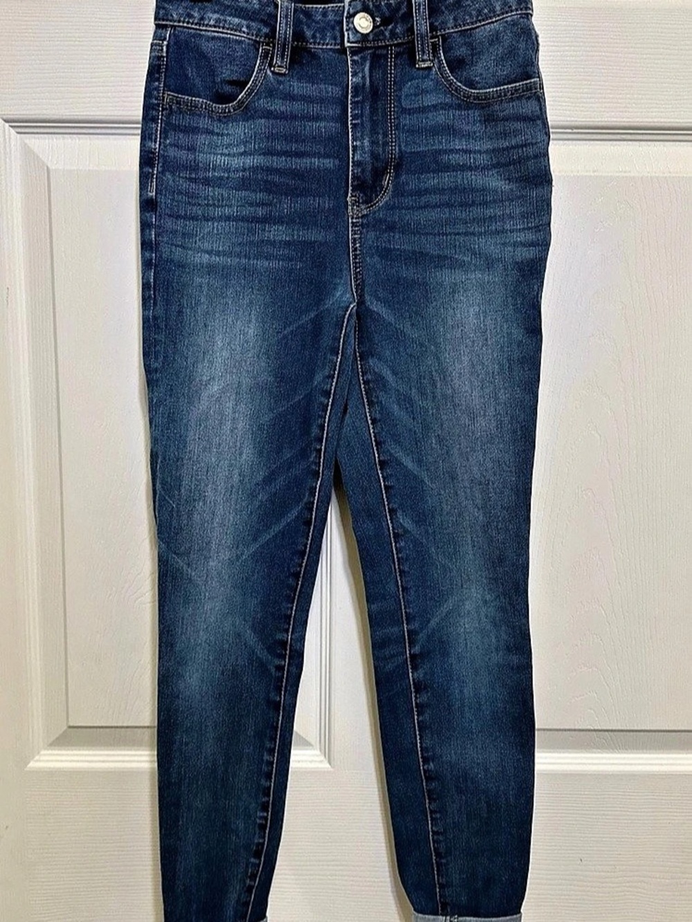 American Eagle Next Level Stretch Skinny Jeans in Blue Waist 0